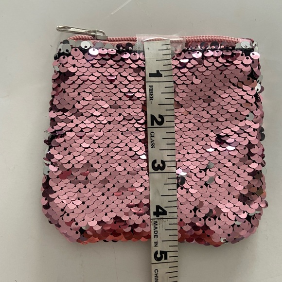 Pink Sequins coin bag new - Picture 2 of 6